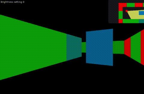 raycast-love2d rendering a maze